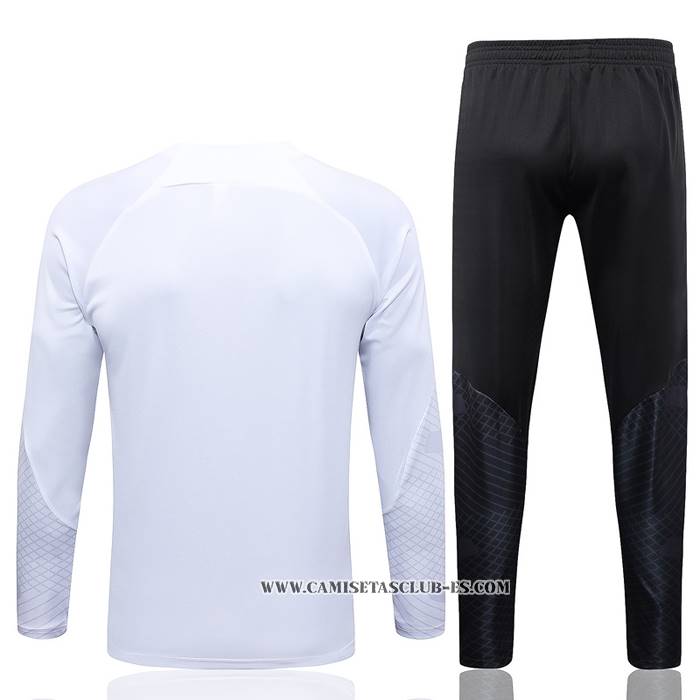 Chandal de Sudadera del Paris Saint-Germain Jordan Nino 23-24 Blanco